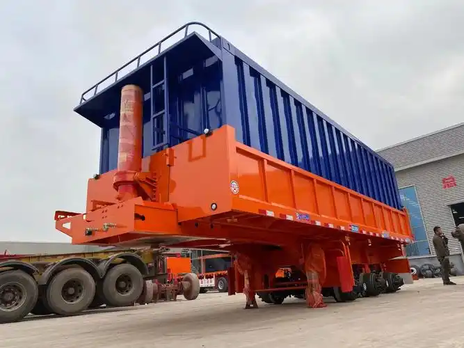 轻型后翻自卸半挂车 9米后翻自卸半挂车 后翻自卸半挂车