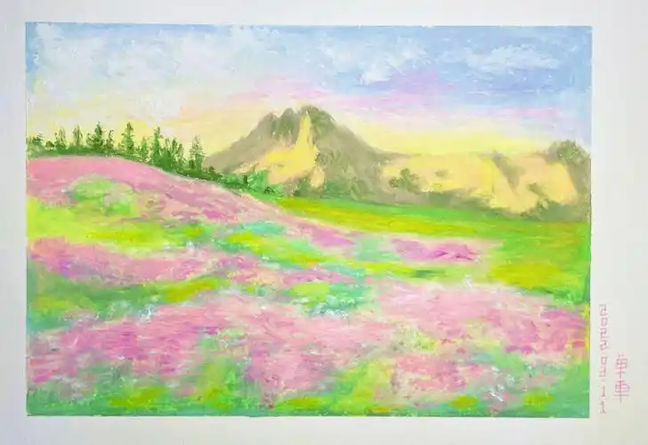 油画棒风景附步骤