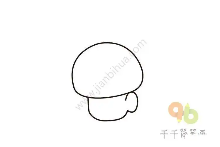 植物大战僵尸2小喷菇简笔画