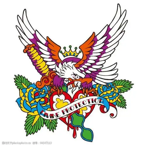 印花矢量图靓仔装时尚休闲女装t恤图案纹身图案免费素材