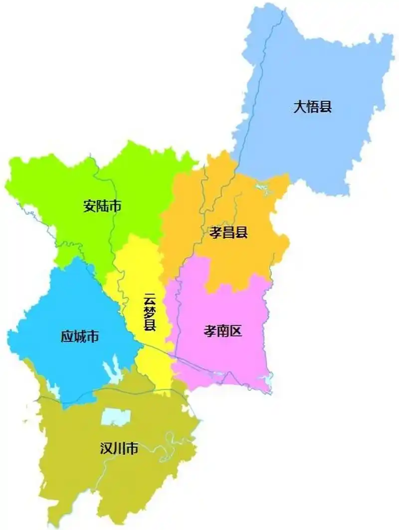 孝感行政区划 孝感市,湖北省辖地级市,总面积为8910平方公里,常住人口