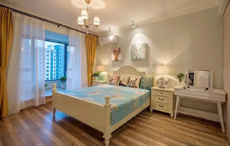 简美风格卧室卧室背景墙设计图