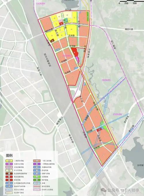 公布了此区域的马路规划和名字武汉现代农产品加工园区,位于黄陂横店