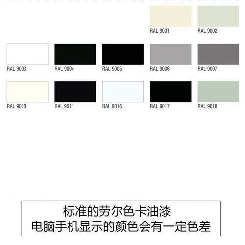 自动喷漆ral9002灰白色机械油漆ral7032卵石灰劳尔 劳尔色卡黑白系列