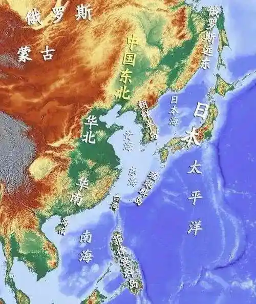 朝鲜半岛地形地势水系图