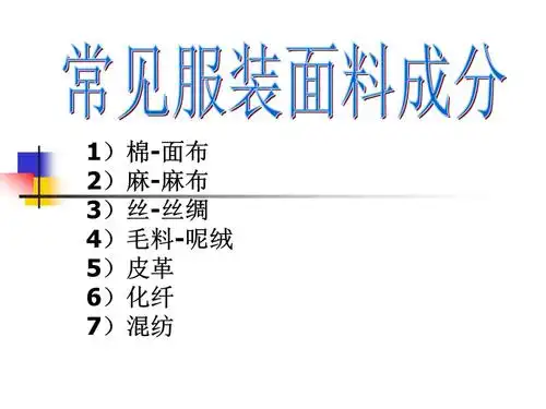 常见面料说明.pptx