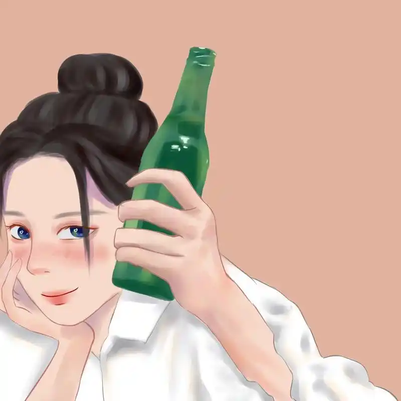 喝酒头像ins手绘 头像临摹~ 作者:没人喜欢我的画