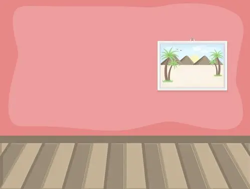 房间内的卡通背景矢量