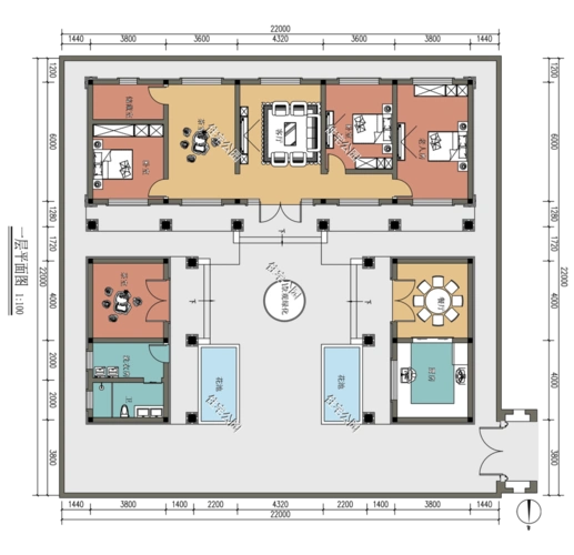 2222米中式三合院农村盖房坐西朝东也可以盖出好房子