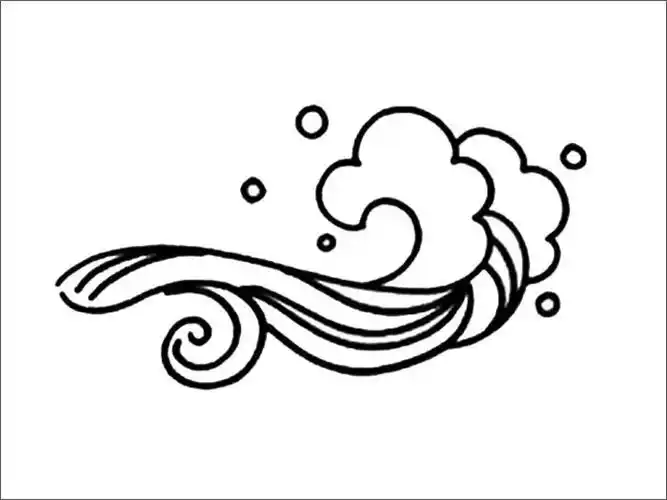 海浪简笔画图片