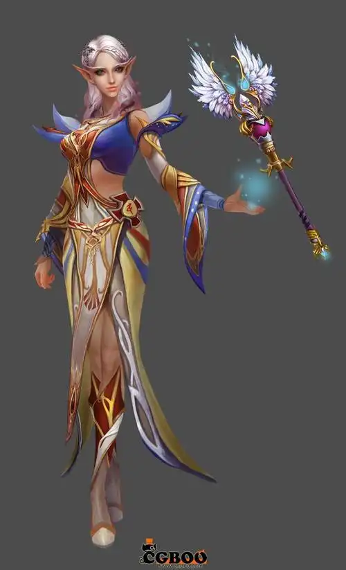 2697【原画资源】游戏女性角色唯美人设一套原画资源cg帮美术资源网