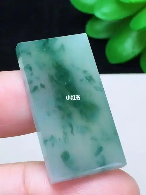 520完美飘花无事牌翡翠吊坠镶嵌件