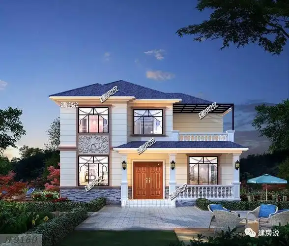 一款多数人建的起的二层别墅外观靓丽典雅来看看就知道了