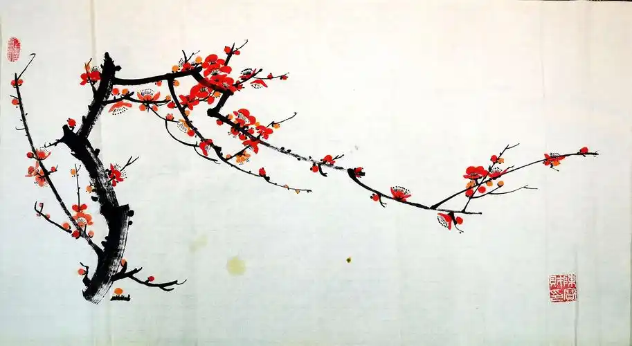 挥毫落纸墨痕新,几点梅花最可人---父亲画的梅花