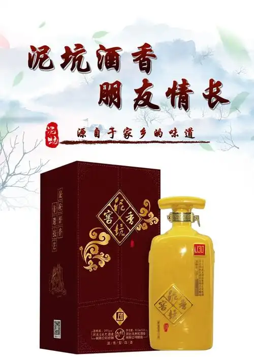 泥坑 窖香系列浓香型白酒礼品酒39度j30礼盒装 500ml*2瓶邢台特产