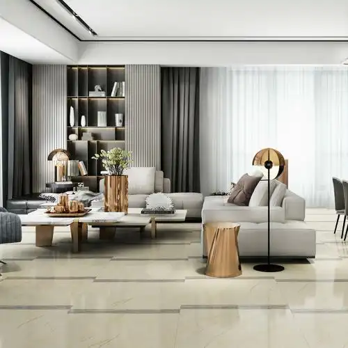 盛画石材通利大理石瓷砖细纹索菲特金客厅地面餐厅地面墙面新产品全抛