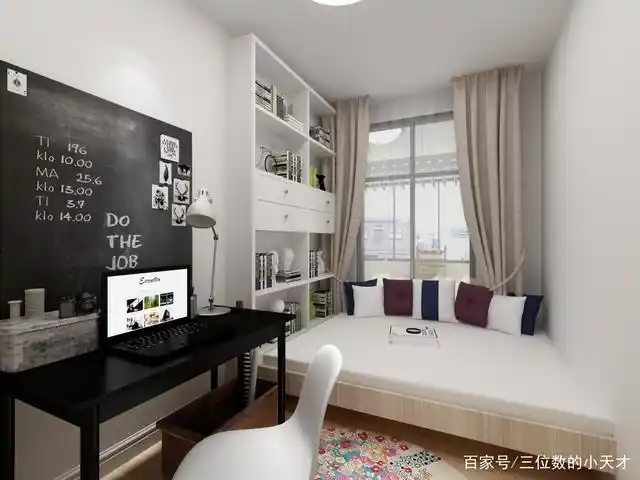 书房兼卧室床简约装修怎么设计?卧室和书房二合一怎么装修?