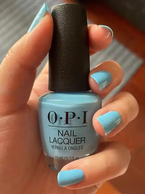 opi指甲油2021夏季系列n87奶油蓝