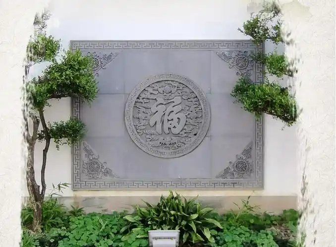 仿古砖雕角花中式庭院四合院影壁墙照壁围墙挂件福字角花荷花角花jh