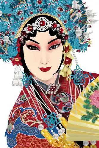 脸谱女花旦简笔画过程京剧人物花旦简笔画简笔画京剧脸谱女头像幼儿版