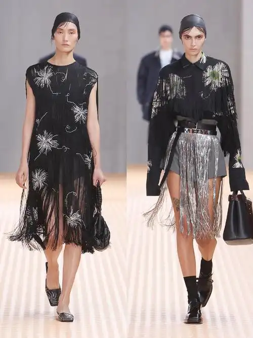 2023年9月21日,prada 2024春夏女装时装秀于prada基金会deposito秀场