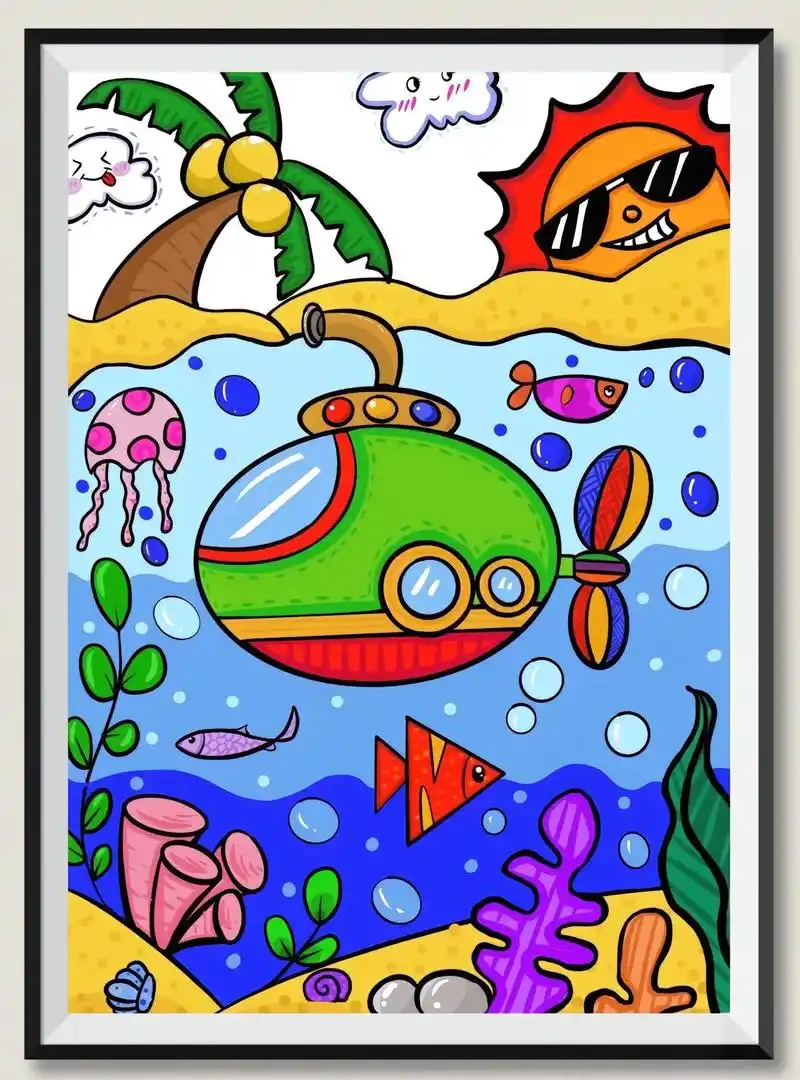 一起学画画 #幼教资源共享 #儿童画作品 #幼儿美术 #幼 - 抖音