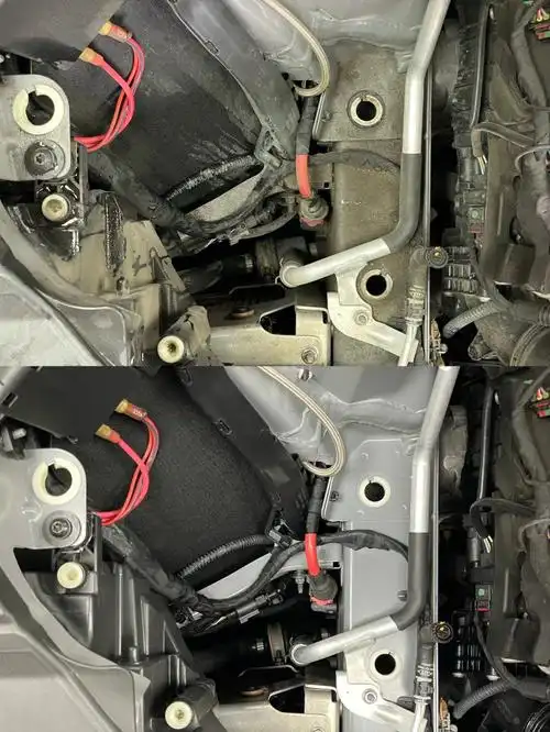 rs4发动机舱清洁养护施工对比强迫症专属