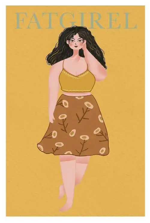 胖女孩系列|插画|创作习作|车很拽 - 原创作品 - 站酷 (zcool)