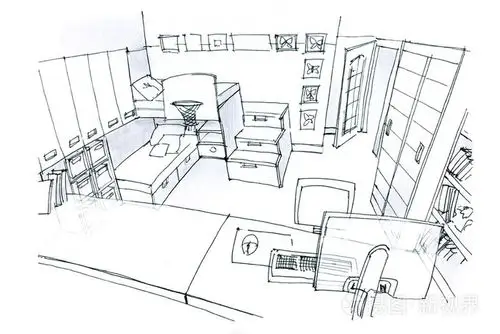 儿童房的平面草图