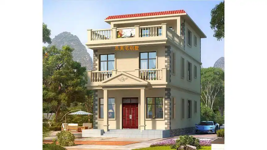 三间3层楼房设计图,简单经济时尚,农村盖房舒服实用最重要