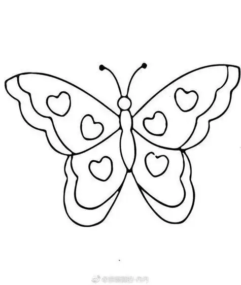 轴对称图形的蝴蝶简笔画