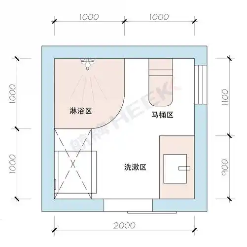 6种正方形卫生间布局设计!_空间_操作_模式