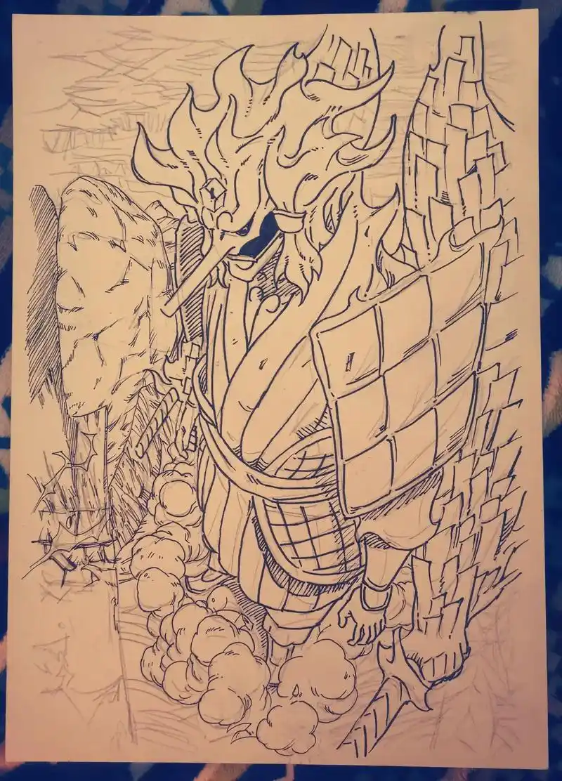 火影忍者 #线稿 #绘画过程分享 #须佐能乎 # - 抖音