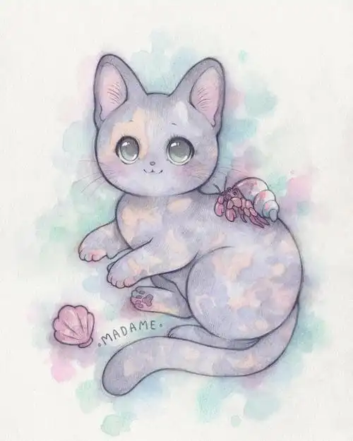 萌萌哒的动物手绘~独具风格的可爱q版萌系水彩风格欣赏_lindsay