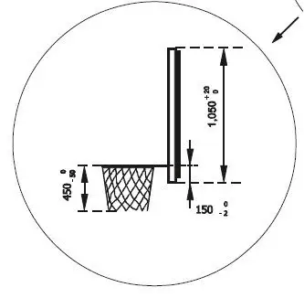 国际篮球标准篮框距篮板顶端多高