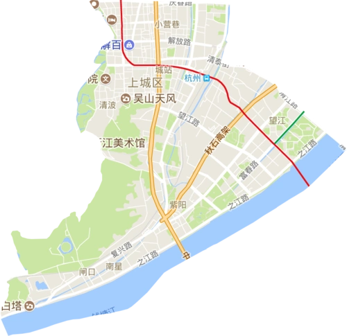 上城区高清电子地图,上城区高清谷歌电子地图