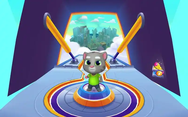 talkingtomherodash汤姆猫英雄跑酷开放城市楼顶秋千高空冒险