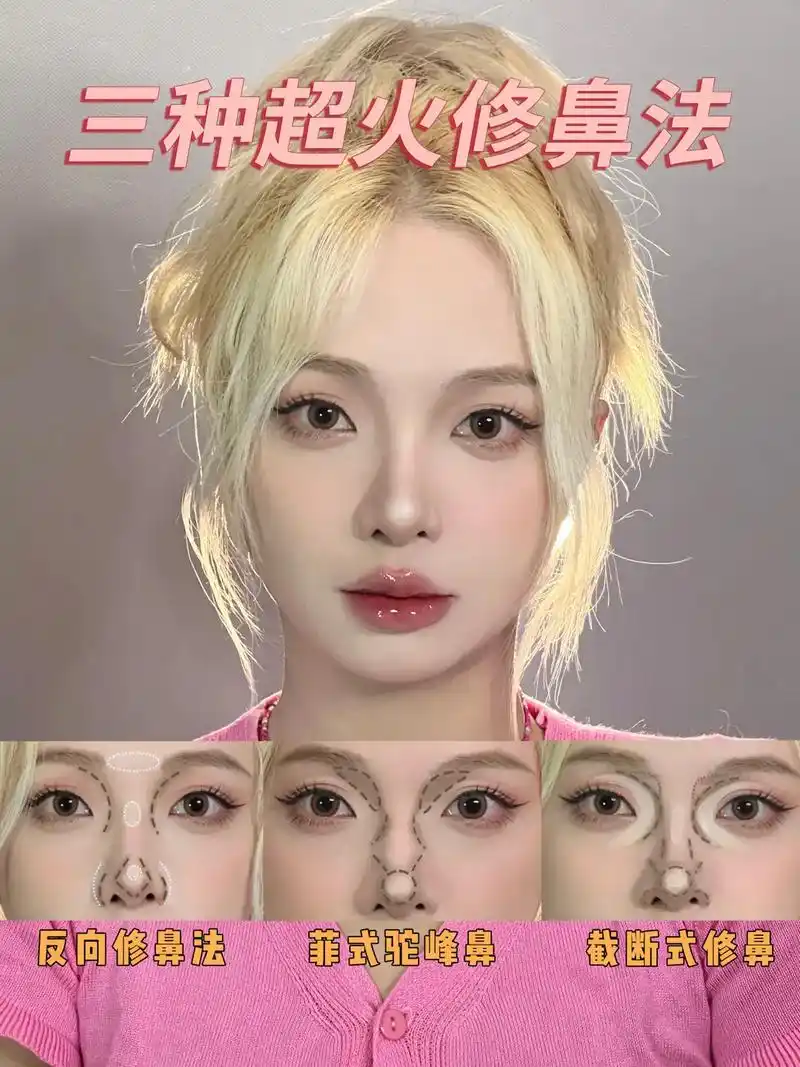 挑战一下全网超火的三种鼻影画法,挨个试完我真香了!#修鼻 # - 抖音