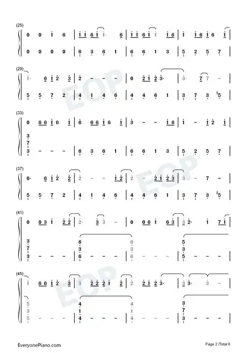 作为怪物双手简谱预览2