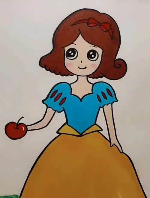 我漂亮的姐姐简笔画,简笔画教学