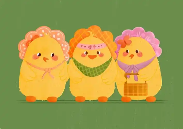 小黄鸡壁纸插画