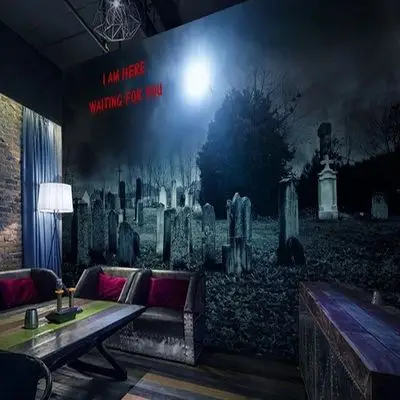 恐怖房间装饰贴纸墙贴自粘鬼屋密室逃脱主题墙贴