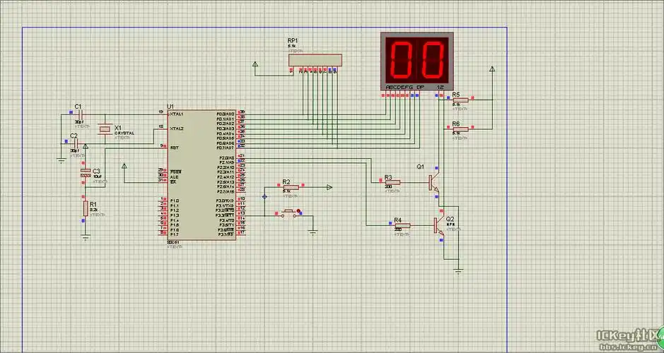 proteus学习之路序列之4通过两位数码管来显示按键的次数