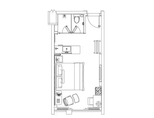喆啡连锁酒店大堂客房设计施工图 效果图