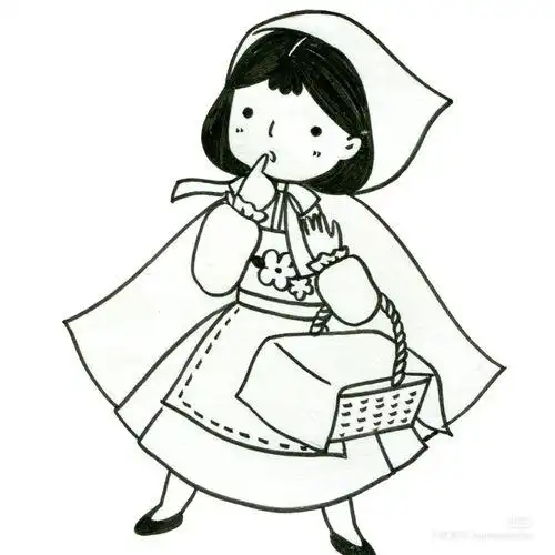 外国姑娘简笔画