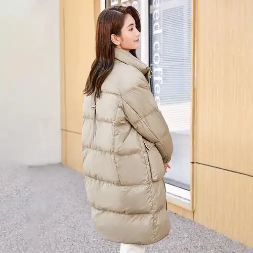 鸭绒冬季清仓千仞岗羽绒服女加厚宽松立领韩版外套休闲中长款断码