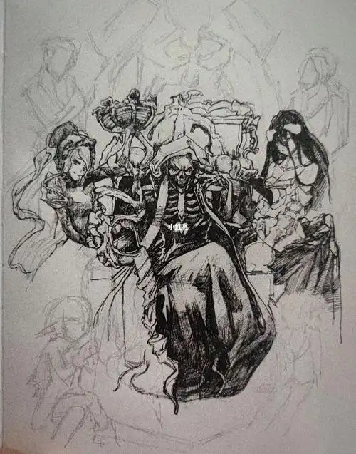 材料:圆珠笔一管圆珠笔都被我画光了#手绘 #不死者之王overlord  画的