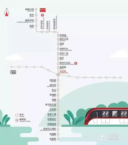 常州地铁1号线线路图 常州地铁1号线 常州地铁一号线 常州地铁线路图