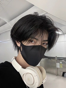 假发男生短发中分刘海帅气学生头蓬松自然短直发潮流时尚整顶发套