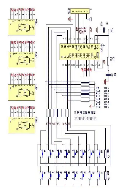 键盘,显示电路的 pcb 设计